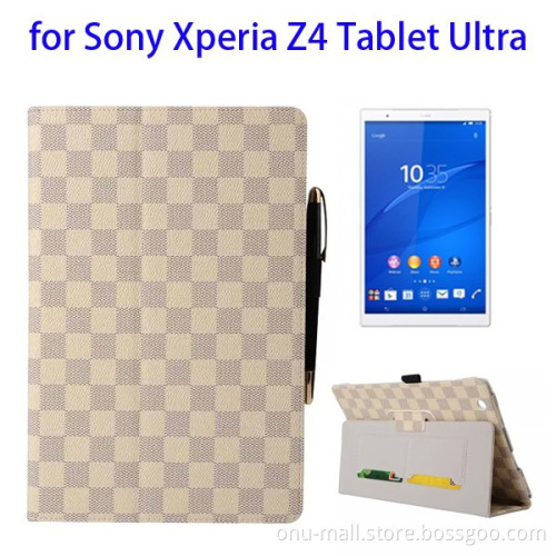 Newest Product Wallet Flip Stand Leather Cover Case for Sony Xperia Z4 Tablet Ultra with Pen Holder